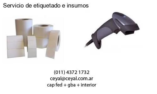 Servicio de etiquetado e insumos