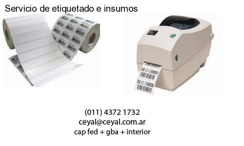 Servicio de etiquetado e insumos