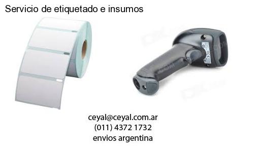 Servicio de etiquetado e insumos