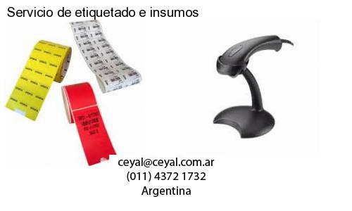 Servicio de etiquetado e insumos