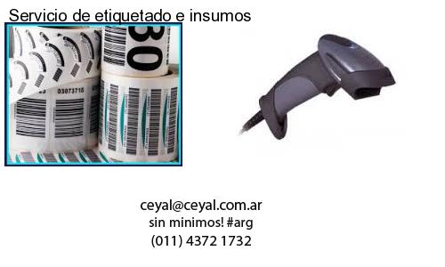 Servicio de etiquetado e insumos