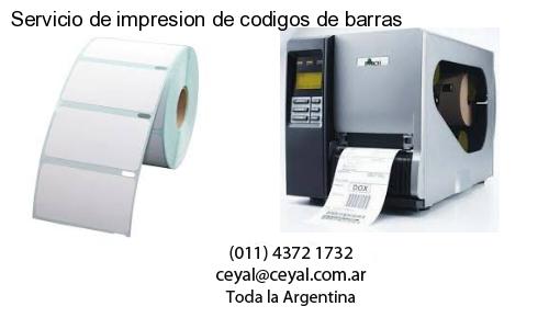 Servicio de impresion de codigos de barras