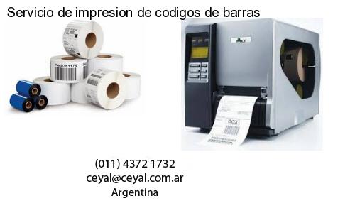 Servicio de impresion de codigos de barras