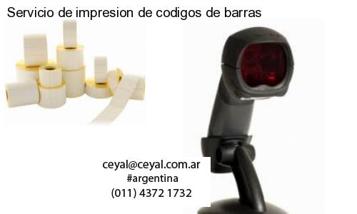 Servicio de impresion de codigos de barras
