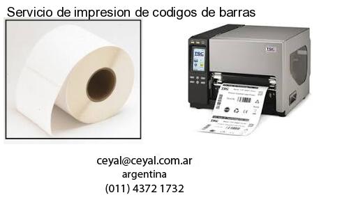 Servicio de impresion de codigos de barras