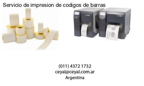 Servicio de impresion de codigos de barras