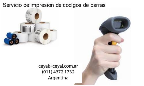 Servicio de impresion de codigos de barras
