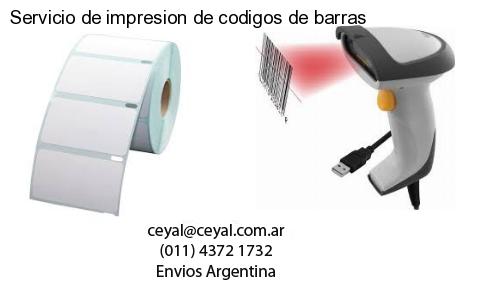 Servicio de impresion de codigos de barras