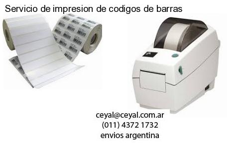 Servicio de impresion de codigos de barras