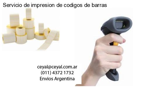 Servicio de impresion de codigos de barras