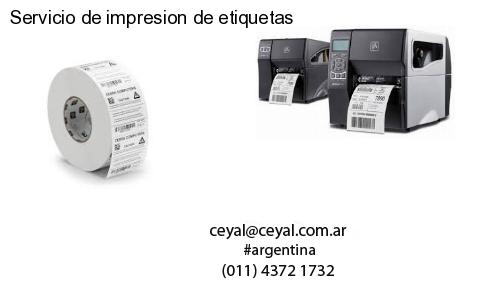 Servicio de impresion de etiquetas