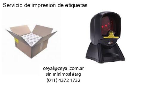 Servicio de impresion de etiquetas