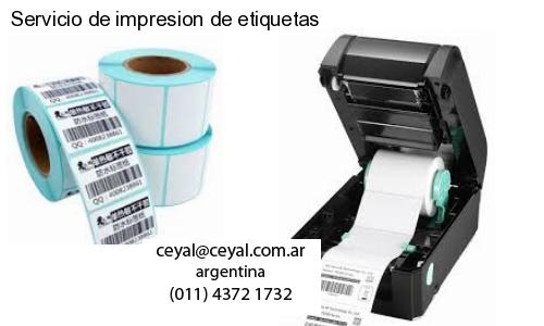 Servicio de impresion de etiquetas