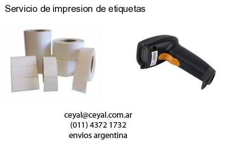 Servicio de impresion de etiquetas