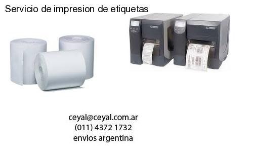 Servicio de impresion de etiquetas