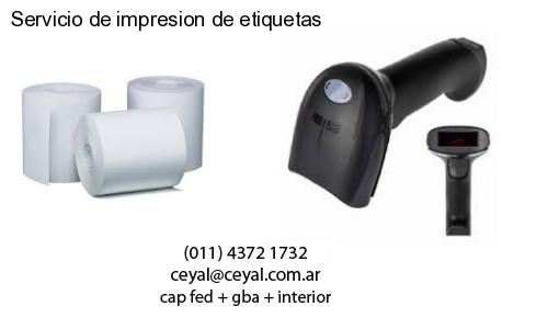 Servicio de impresion de etiquetas
