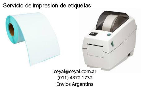 Servicio de impresion de etiquetas