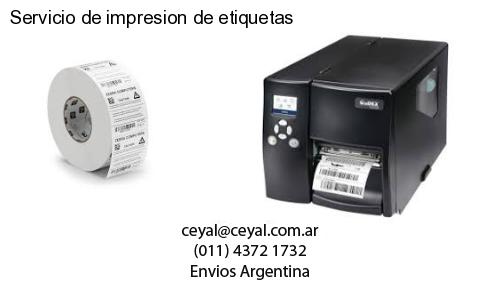 Servicio de impresion de etiquetas