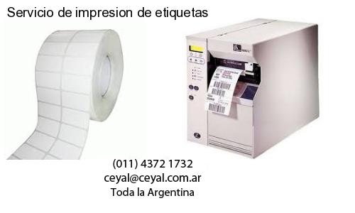 Servicio de impresion de etiquetas