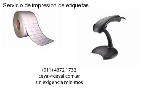 Servicio de impresion de etiquetas