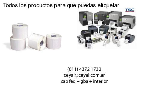 Todos los productos para que puedas etiquetar