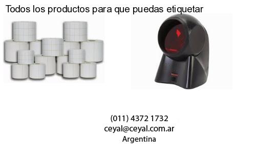 Todos los productos para que puedas etiquetar