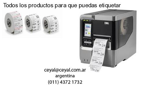 Todos los productos para que puedas etiquetar