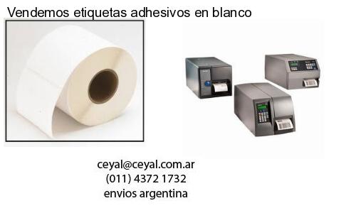 Vendemos etiquetas adhesivos en blanco
