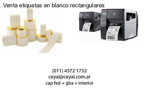 Venta etiquetas en blanco rectangulares