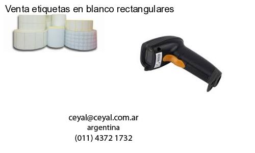 Venta etiquetas en blanco rectangulares