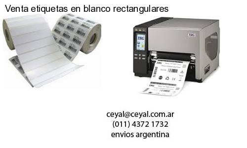 Venta etiquetas en blanco rectangulares