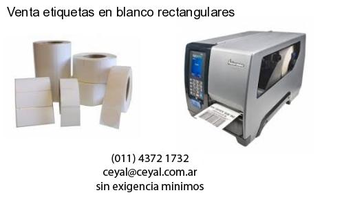 Venta etiquetas en blanco rectangulares