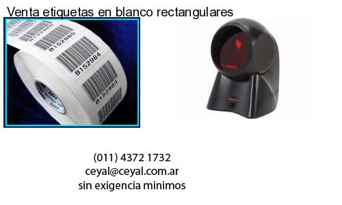 Venta etiquetas en blanco rectangulares