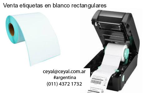 Venta etiquetas en blanco rectangulares