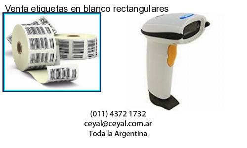 Venta etiquetas en blanco rectangulares