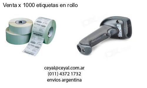Venta x 1000 etiquetas en rollo