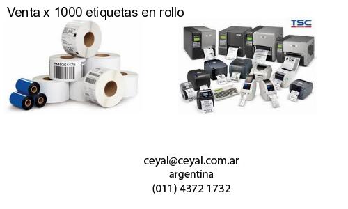 Venta x 1000 etiquetas en rollo
