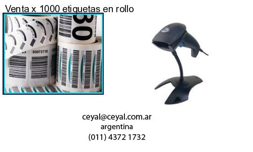 Venta x 1000 etiquetas en rollo