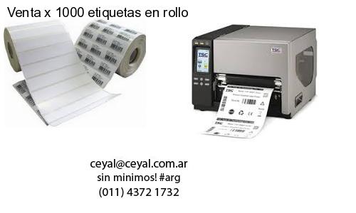 Venta x 1000 etiquetas en rollo