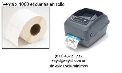 Venta x 1000 etiquetas en rollo