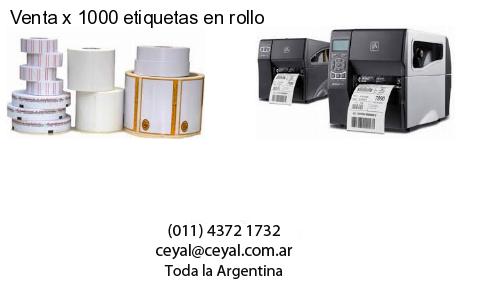 Venta x 1000 etiquetas en rollo