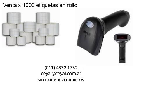 Venta x 1000 etiquetas en rollo