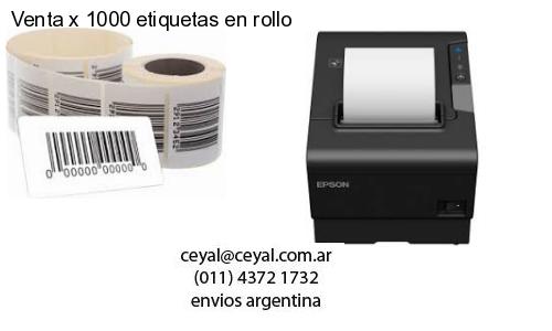 Venta x 1000 etiquetas en rollo