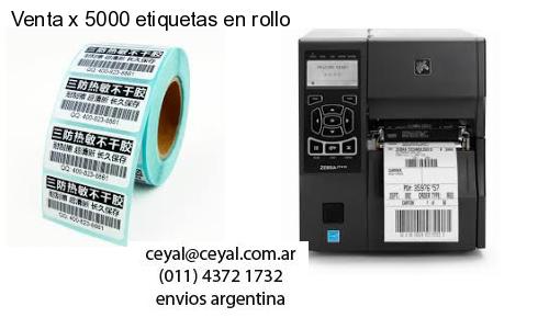Venta x 5000 etiquetas en rollo