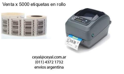 Venta x 5000 etiquetas en rollo