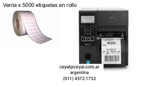 Venta x 5000 etiquetas en rollo