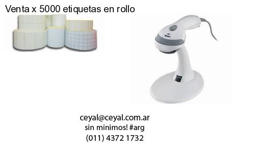 Venta x 5000 etiquetas en rollo