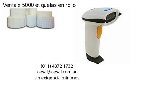 Venta x 5000 etiquetas en rollo