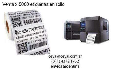 Venta x 5000 etiquetas en rollo
