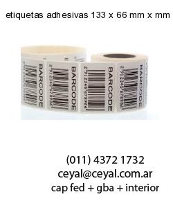 etiquetas adhesivas 133 x 66 mm x mm